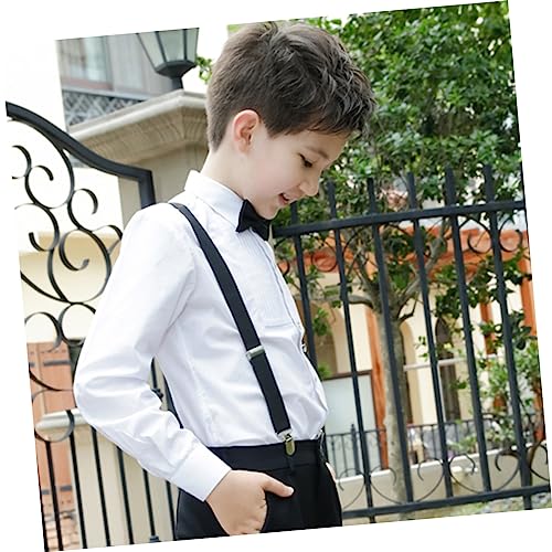 3pcs Suspenders Tie Set Solid Color Elastic Braces with Easy Clip Closure for Boys and Comfortable Back Design for Formal Occasions and Everyday Wear4