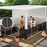 2-in-1 Retractable Baby Gates, 41' Tall Mesh Dog Gate with Cat Door 2-Pack, One Side Up to 200' Wide, Total 400' Wide, Long Retractable Pet Gate for Yard Swimming Pool Garage Indoor Outdoor-Black