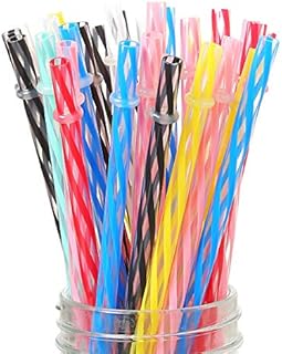 50PCS Reusable Plastic Straws for 30 oz Tumblers,Mason Jars - 9 Inches Transparent