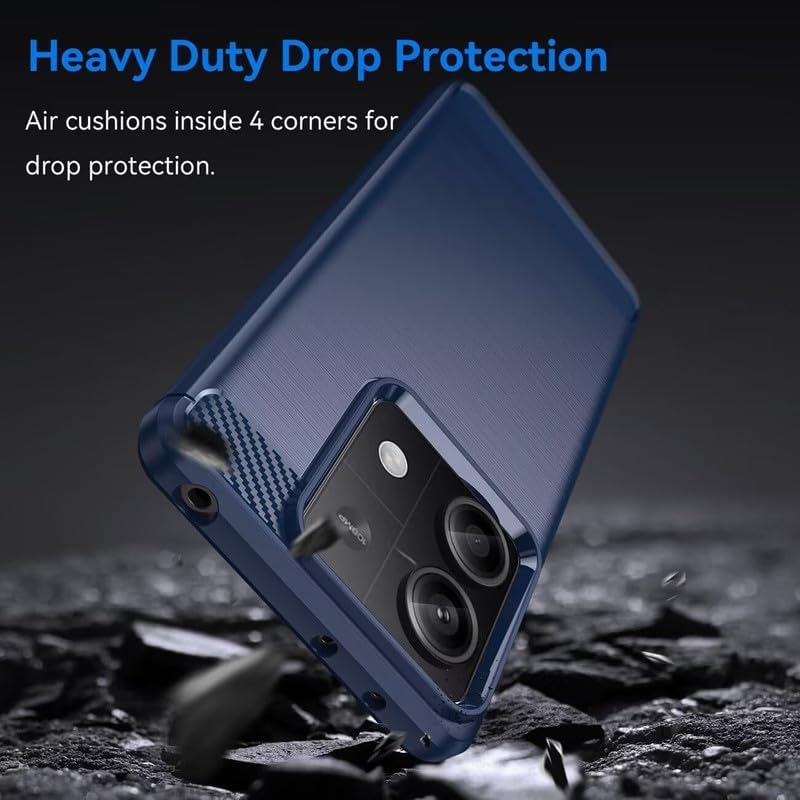 Image of Basic Case for Mi Redmi Note 13 5G (Carbon Fibre Blue)