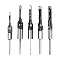 Vista 9 de Brocas de taladro cuadrado para carpintería de 1/4, 5/16, 3/8, 1/2, juego de cinceles de mortaje de madera, 4 piezas para accesorios de prensa