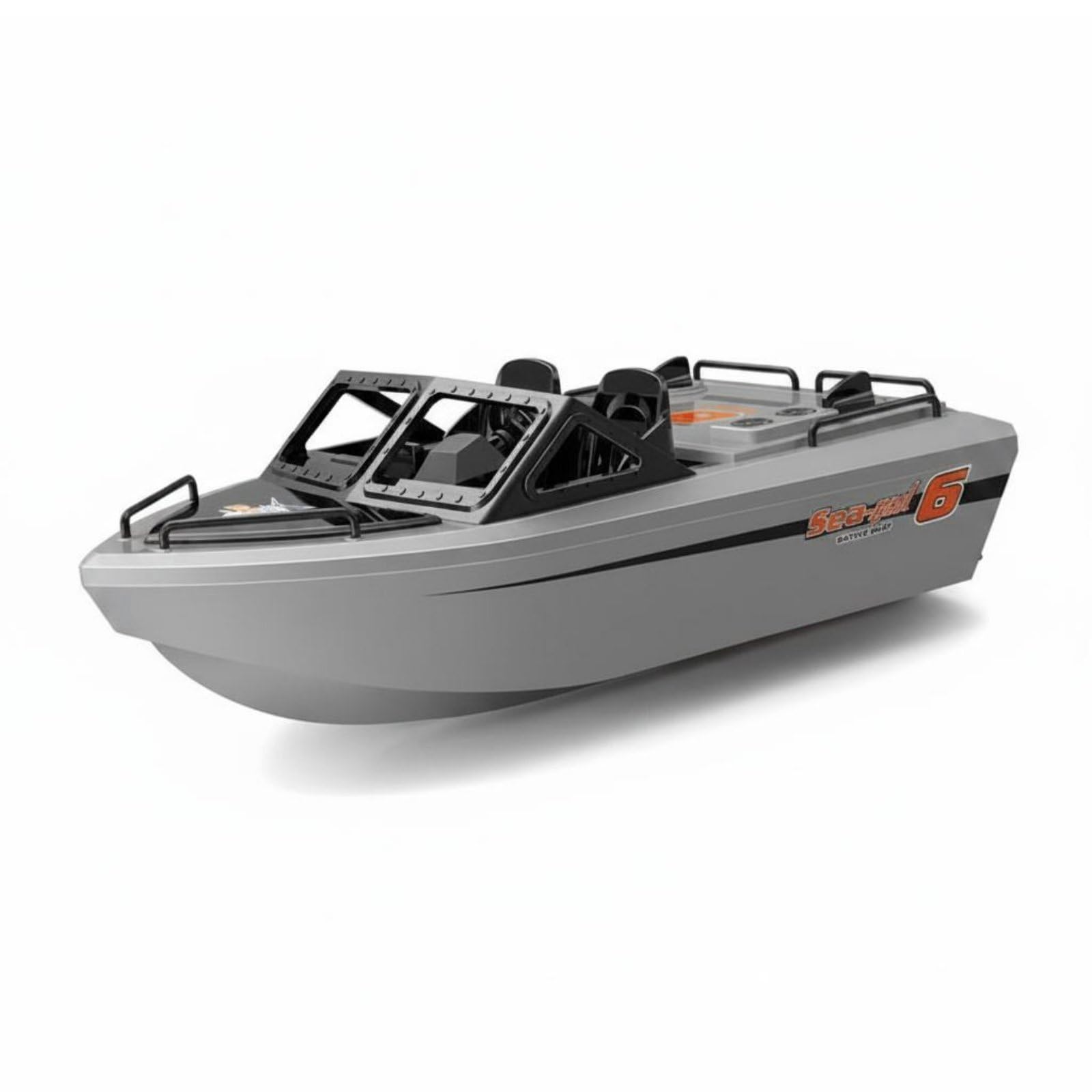 Lancha RC Rápida 2.4G Lancha Rápida Teledirigida Resistente Al Agua Barco de Control Remoto para Niños, Competición, Gris