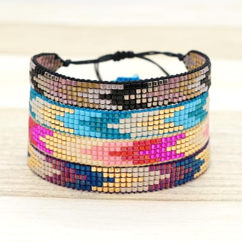 Handmade Boho Beaded Friendship Strand Wrap Bracelets for Women Charm Adjustable Couples String Rope Braided Bohemia Colorful Seed Beads Bracelet Fashion Jewelry Gift2