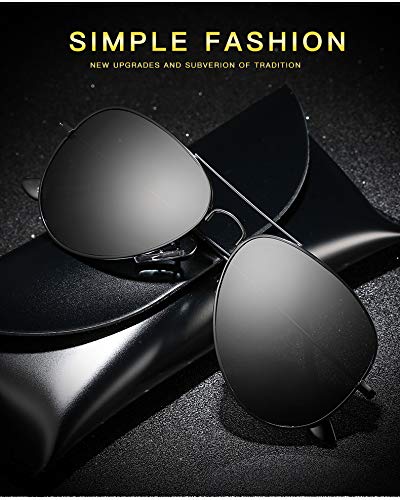 Polarized Retro Flying Sunglasses - Metal Frame, UV400 Protection, Anti-Glare for Driving (Unisex)2