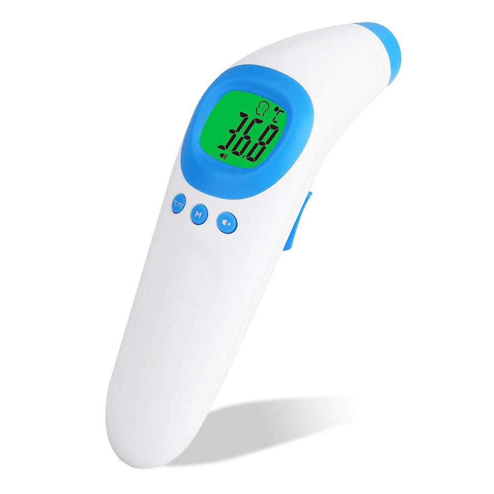 Frente Termómetro Infrarrojo Digital Medición De La Temperatura para El Bebé Y Adulto para El Hogar Y Uso Médico (Azul)