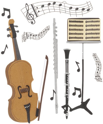 Jolee's Boutique Dimensional Stickers, Musical Trio #TOP15