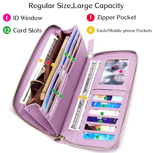 Image of GEEAD Custom Design Wristlet Wallets for Women PU Leather RFID Blocking Wallet
