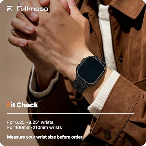 Image of Fullmosa Premium Leather Strap for Apple Watch Ultra 3 /2 /1 49mm (No Watch) | 46mm 45mm 44mm 42mm Luxurious Soft Vintage Business Band for SE 3 /2 /1 Series11 10 /9 /8 /7 /6 /5 /4