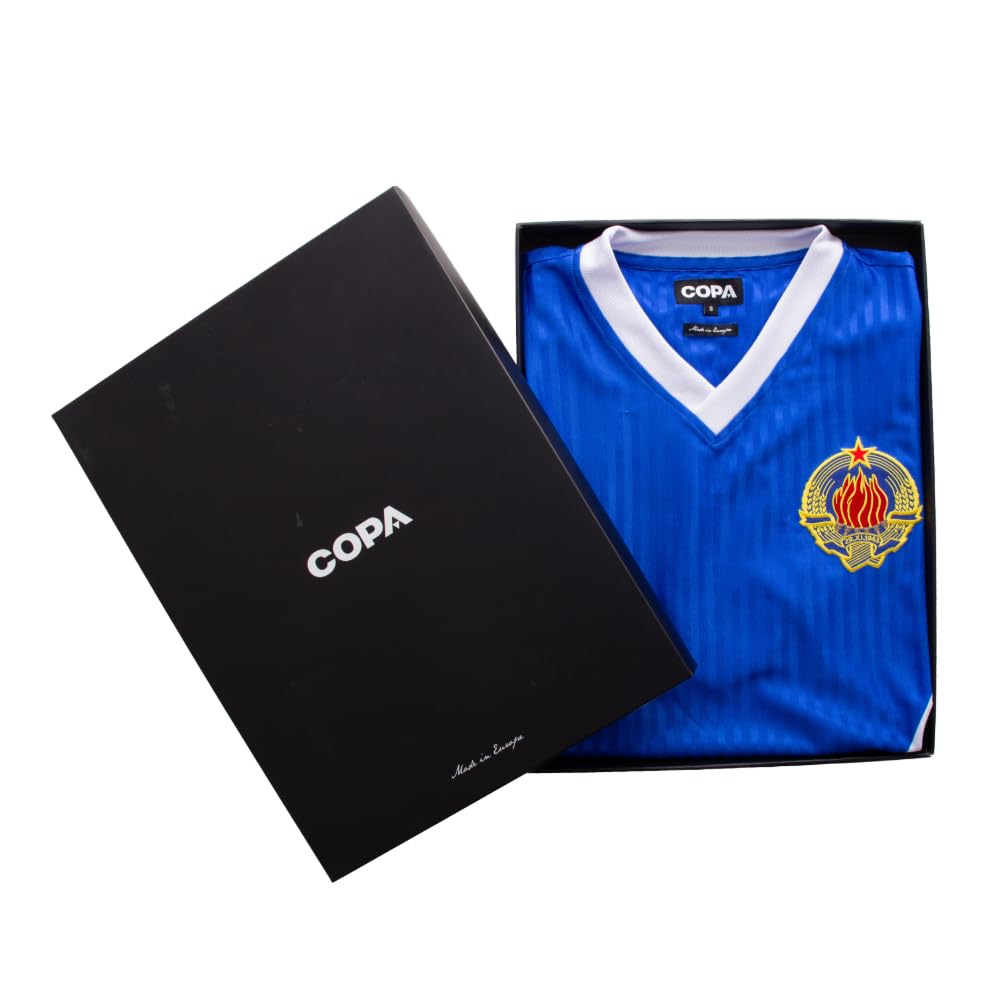 Copa - Yugoslavia 1990 - Camiseta de fútbol Retro - Hombre - Azul
