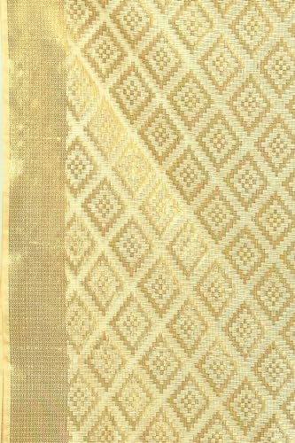 Cotton Banarasi Dupatta for Women, Shawl Scarf Wrap Chunni (Beige-4)3
