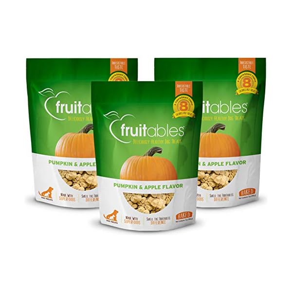 Fruitables 192959800920 Pumpkin & Apple Dog Treats (3 Pack), 7 oz Fruitables 192959800920 Pumpkin & Apple Dog Treats (3 Pack), 7 oz