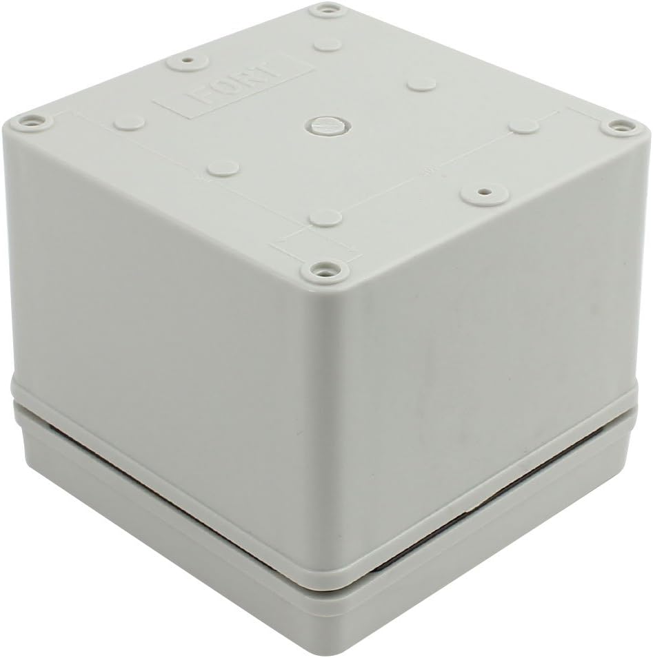 uxcell 125mm x 125mm x 100mm Waterproof Dustproof IP65 Junction Box DIY Case Enclosure Gray
