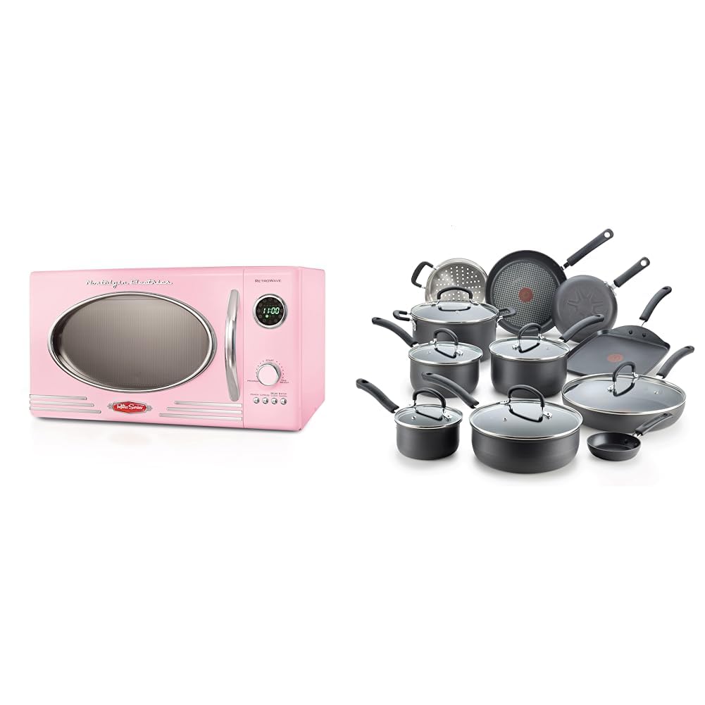 Nostalgia Retro Countertop Microwave Oven - Large 800-Watt - 0 9 cu ft T-fal Ultimate Hard Anodized Nonstick