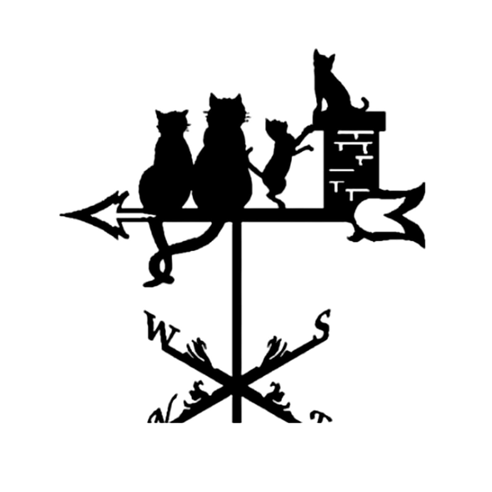 ECOMISTIQ®Cat Metal Weathervane Vintage Wind Direction Indicator for Porch Lawn Garden|Home & Garden|Yard, Garden & Outdoor Living|Garden D?©cor|Weathervanes-image-44