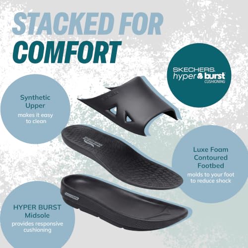 Image of Skechers Men's Go Recover Refresh Sandal | Hyper Burst Cushioning, Luxe Foam, Arch Fit Contoured Footbed, Dual-Density Outsole, Machine Washable