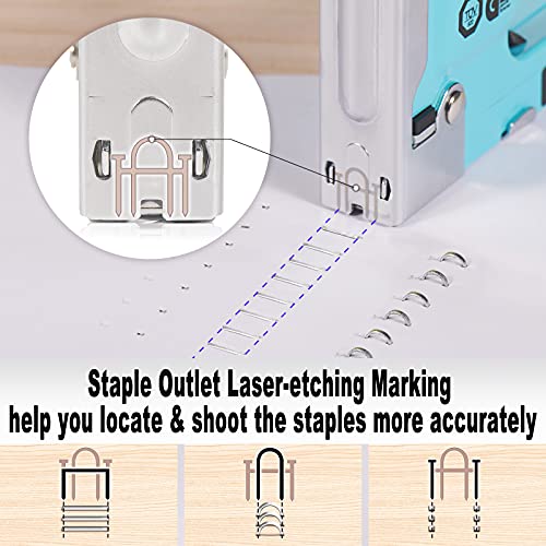 Image of SHALL Staple Gun Heavy Duty, 3-in-1 Upholstery Staple Gun Kit with 3000 Staples, Stapler Remover, Manual Brad Nailer with Specific Staples Outlet Position Indicator