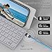CACOE Wireless Keyboard with Stand, Mini Keyboard for Cell Phone, Ultra-Slim Portable, Foldable, Dual-Channel QWERTY with Stand Holder for Smartphone and More iOS Android Windows, Grey
