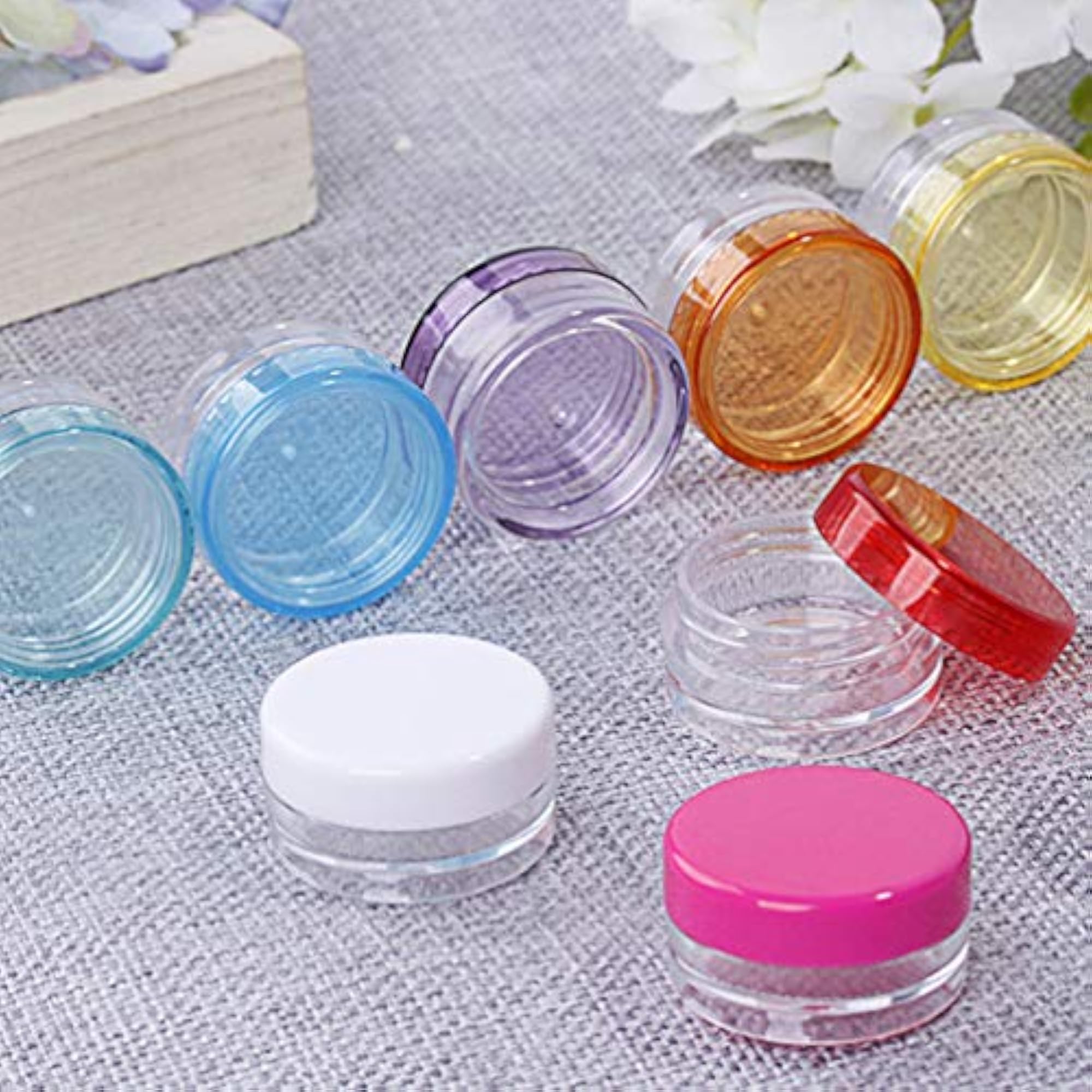 50pcs Makeup Travel Containers with Lids for Creams