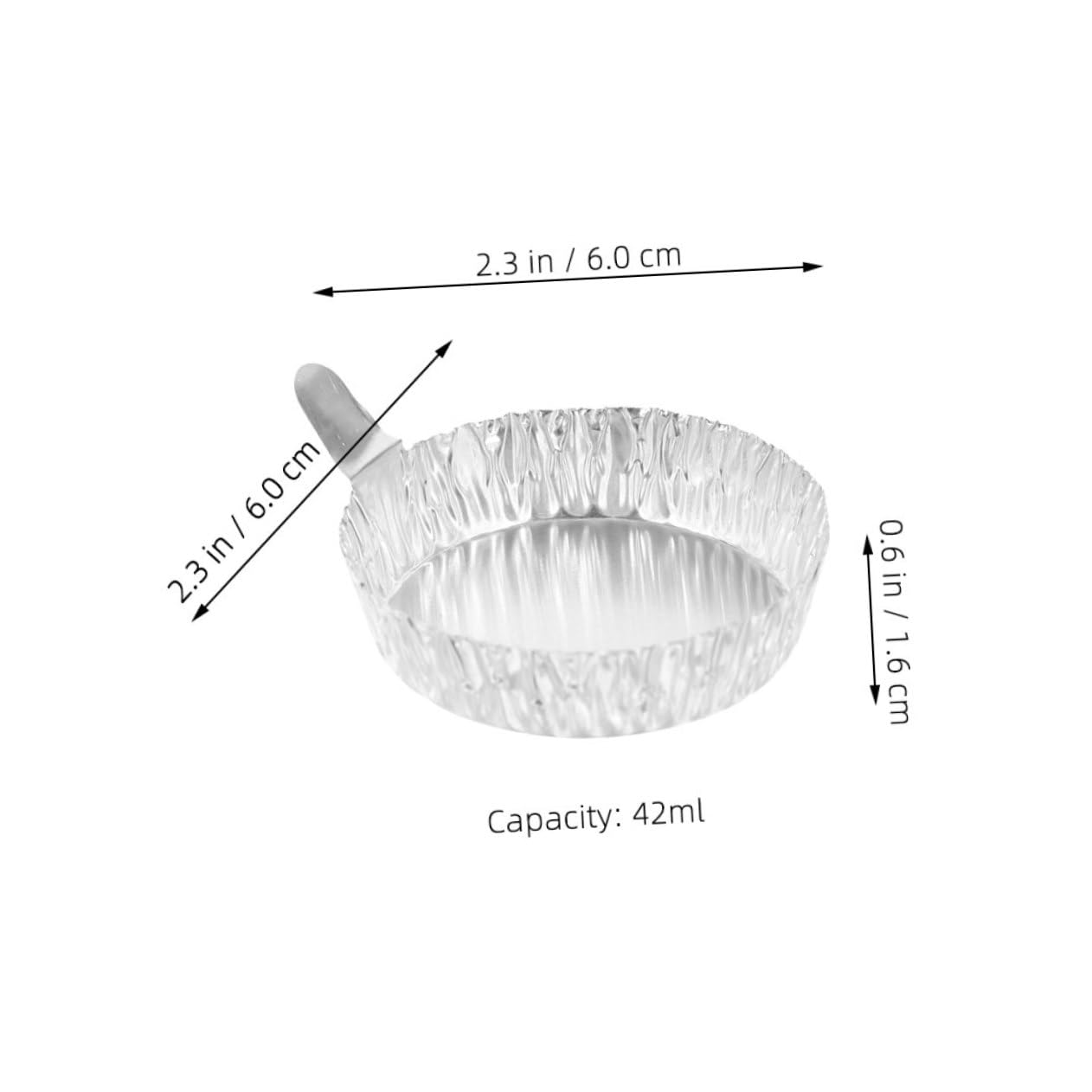Bandejas De Pesaje De Aluminio Para Laboratorio 200 Piezas, Diámetro 60mm (42ml), Asas y Superficie Lisa Para Manipulación De Muestras En Análisis Químicos