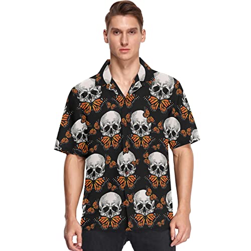 visesunny Camisas hawaianas de bolos para hombre, manga corta, ajuste regular, verano, playa, casual, con botones, tallas S-3XL, Multicolor22, Small