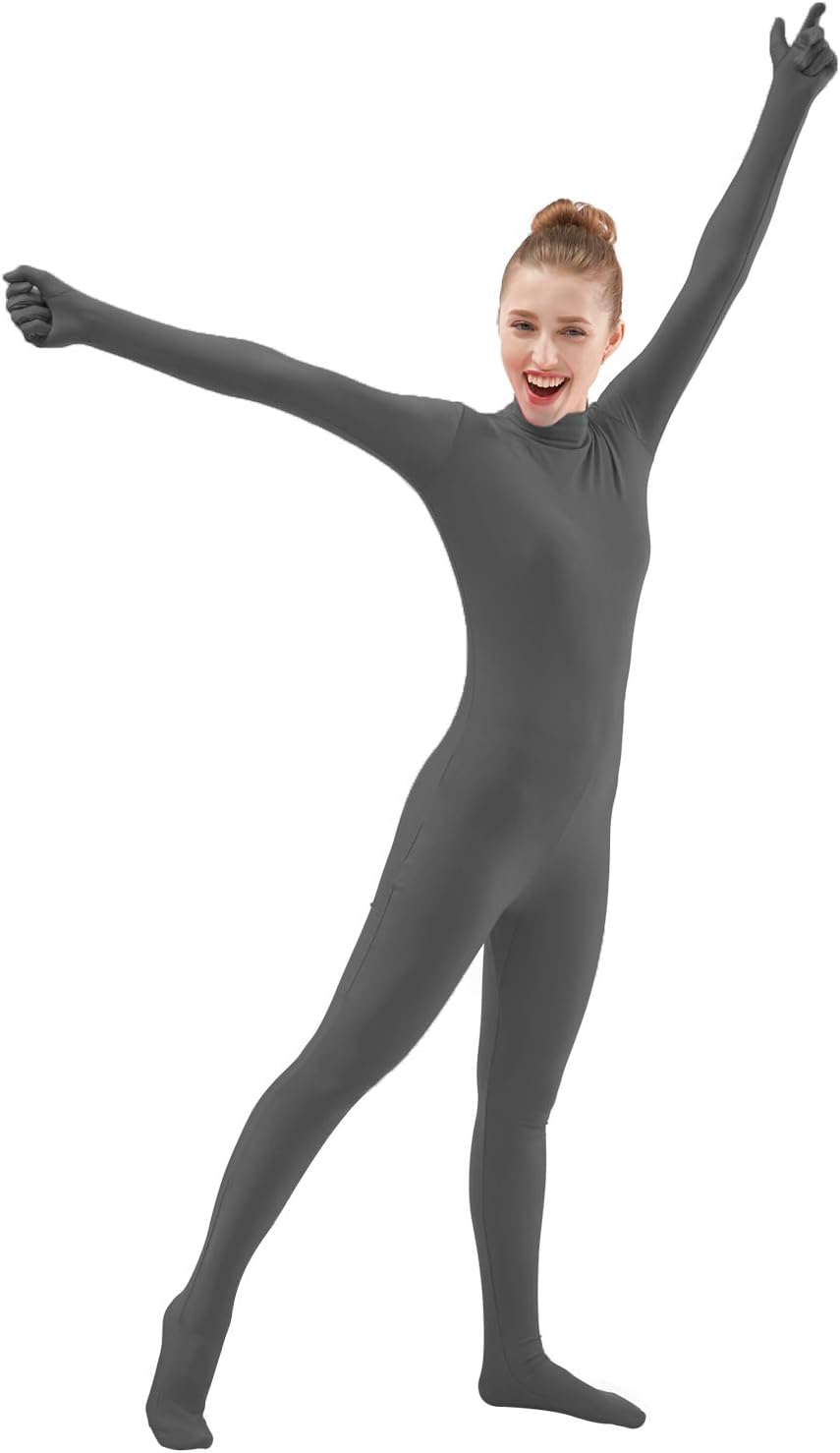 Womens Spandex Full Body Suit Turtleneck Unitard Without Hood Zentai Bodysuit - Image 3