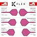 Target Darts K Flex Integrated Dart Flight and Shaft, No.6 Pink (Short) | 3-Pack K-Flex - No. 6, Kflex Precision-Molded 2-in-1 Dart Flights and Dart Shaft | Professional Dart Accessories