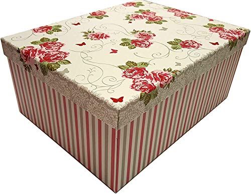 Elegant Decorative Themed Extra Large Nesting Gift Boxes -6 Boxes- Nesting Boxes Beautifully Themed and Decorated - Perfect for Gifts or Simple Decoration Around the House! (Flower) - Thumbnail 6