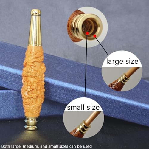 3.9 inches Engraved with Classical Dragon Pattern Artwork, Rosewood Cigarette Holder Portable and Detachable, Beautiful Gift for Holidays, Wedding Celebrations