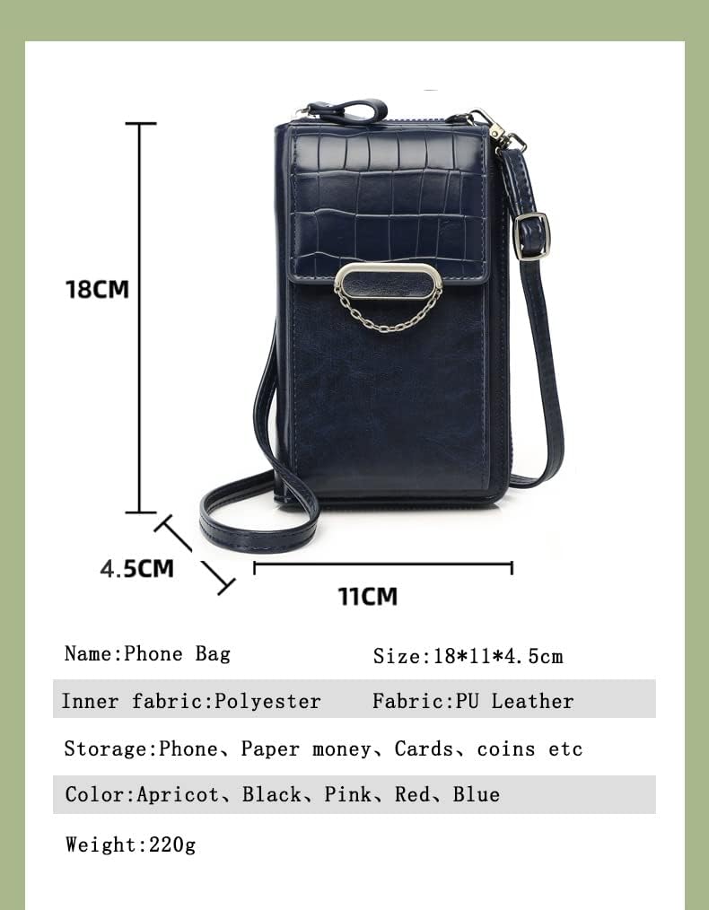 Women Crossbody Phone Bag, Small Messenger Shoulder Bag Cash Handbag Wallet Purse New in 2022