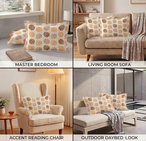 Image of VAS COLLECTIONS Cotton Pillow Cover Set of 2 (17x27 Inches) | Ultra Soft Breathable Pillow Cases for Bed | Skin Friendly, Fade Resistant & Comfortable Pillow Covers for Bedroom Decor (Light Beige)