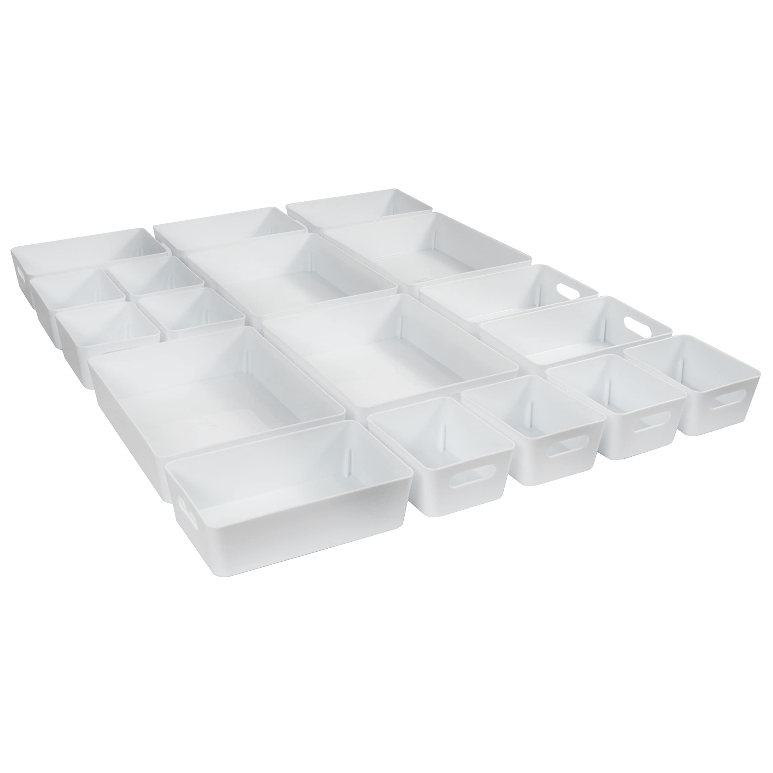 Organizador cajones 6cm alto 18 3 tamaños cajón 60x75cm Caja blanco