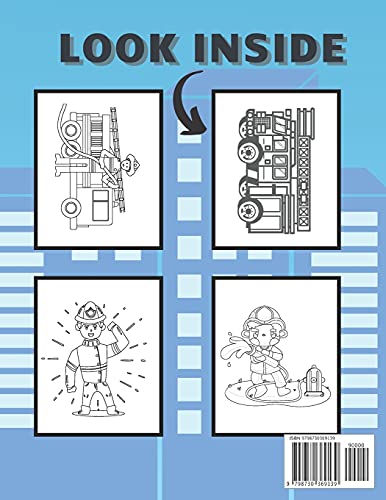 Fire Truck Coloring Book: : For Kids With Bonus Activity Page Firefighter Flame Colouring Crayola Tr