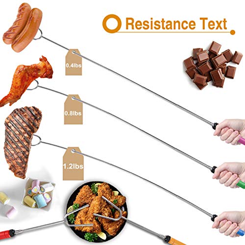 image for Ajmyonsp 5Pcs Marshmallow Roasting Sticks Smores Skewers 34inch Thicke