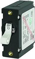 Blue Sea Systems A-Series Toggle Single Pole Circuit Breaker - AC/DC Magnetic Hydraulic, ABYC Compliant, Trip-Free
