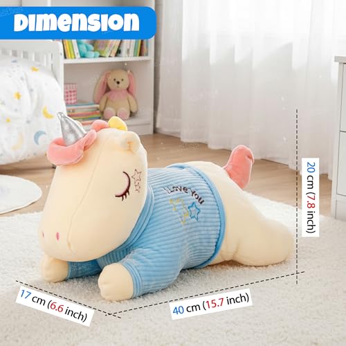 Image of Zest 4 Toyz Unicorn Soft Toy for Girls (40 cm) | Cute Stuffed Animal Plush Toy | Baby Toys | Cuddly Teddy Bear for Kids | Unicorn Toy | Birthday Gift for Girls - Multicolor