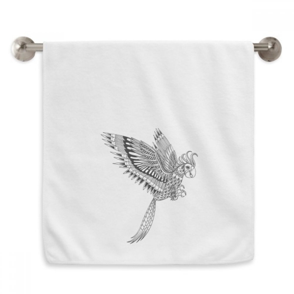 Serviette oiseaux volants blanche essuie mains absorbant