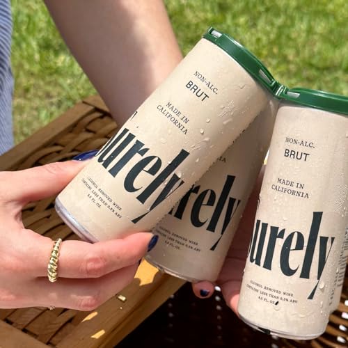 Surely Non Alcoholic Wine, Alcohol-Removed California Sparkling Brut, De-alcoholized White Wine, 5g Sugar, 25 Calories, Low Calorie, Low Sugar, Ready to Drink Mocktail, Pack of 4 (8.5 fl oz per can) - Thumbnail 7