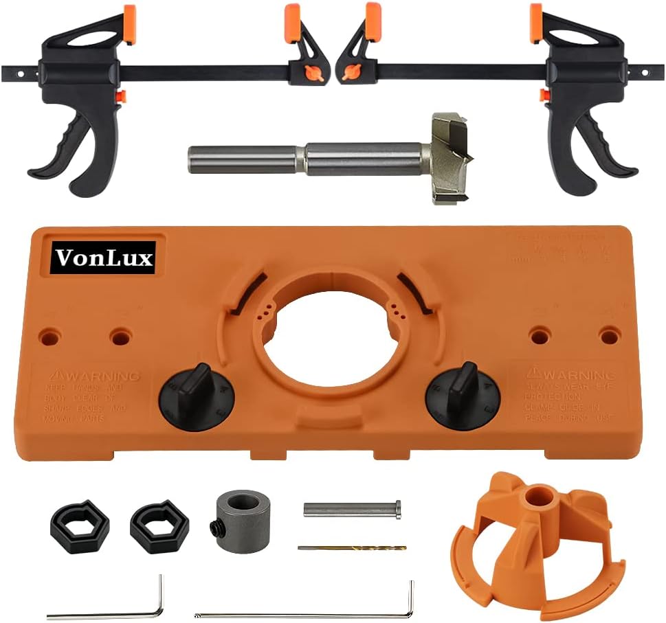 VonLux Hinge Jig, Concealed Hinge Jig for Cupboard Wardrobe