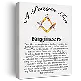 LEXSIVO a Engineer's Prayer Canvas Home Wall Art Decor Engineers Gift Painting 11.5x15 Engineering Professionals Poster Framed Ready to Hang