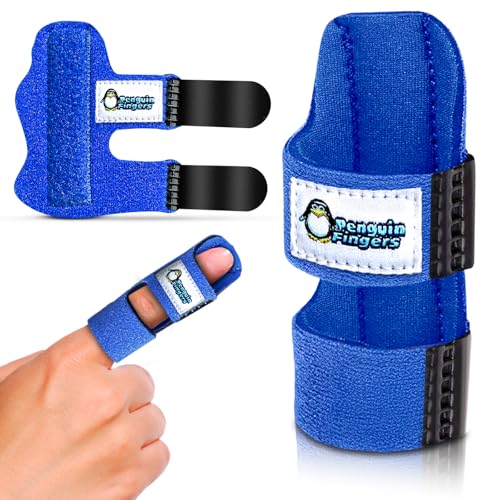 Penguin Fingers Finger Splint Wrap - Adjustable Heavy Duty Velcro,