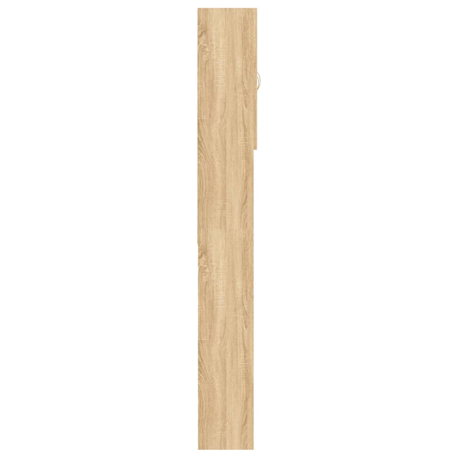 Gecheer Mobile per Lavatrice, con 2 Ante e 9 Scomparti, 64 x 25,5 x 190 cm, in Legno Multistrato, Rovere Sonoma, per Bagno