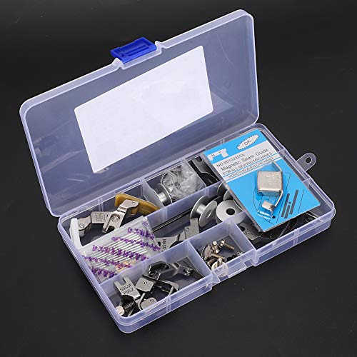 Kit de pies prensatelas para máquina de coser con estuche en acero inoxidable miniatura 2