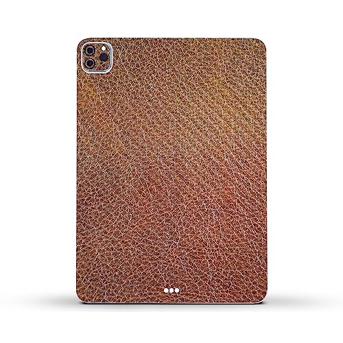 Image of MightySkins Carbon Fiber Skin Compatible with Apple iPad Pro 11 inch M2 4th Gen (2022) Full Wrap Kit - Brown Pleather | Protective Durable Textured Carbon Fiber Finish | Easy to Apply | Made in The USA