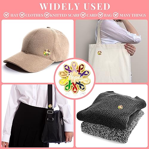 Remuuly All Cancer Awareness Enamel Lapel Pin Colourful Ribbon Brooch Hope Enamel Pins Suicide Awareness Pin Anti Bully Brooch Nurse Pins for Men Women4