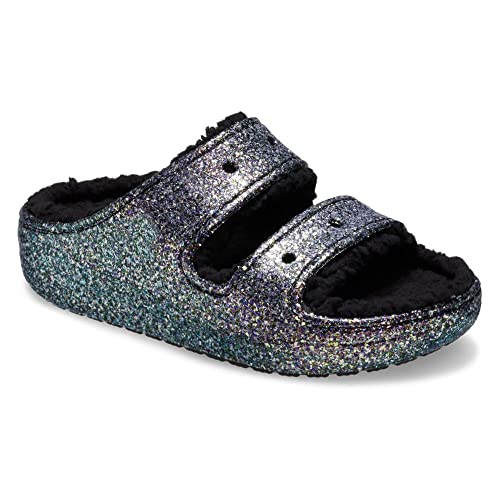 Image of Crocs Unisex Classic Cozzzy Sandal Black /Multi 9 Men /11 Women