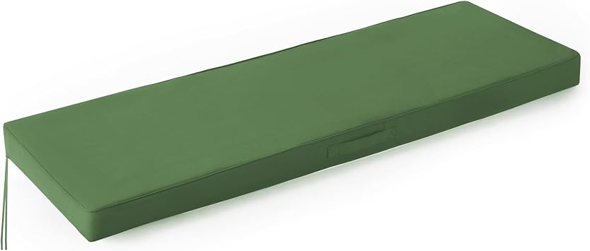 IPYNBAP Outdoor Bench Cushions for Outdoor Furniture, 42x18x3 Inch, Waterproof Bench Pillow, Fade Resistant Long Bench Seat Pads for Garden, Indoor, Porch Swing, Army Green