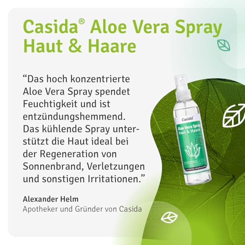 Aloe Vera Spray Haut & Haare - Intensives Feuchtigkeitsspray mit Aloe Vera - aus der Apotheke - 200 ml