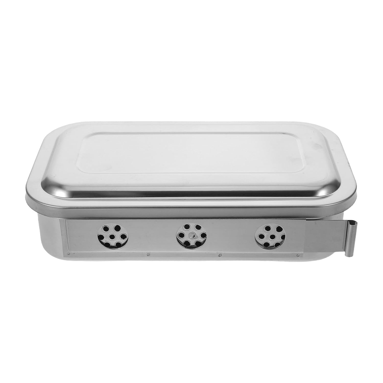 Ciieeo Surgical Tools Organizers Plate Stainless Steel Disinfection Dish with Lid and Hole for Instruments Disinfection Supplies