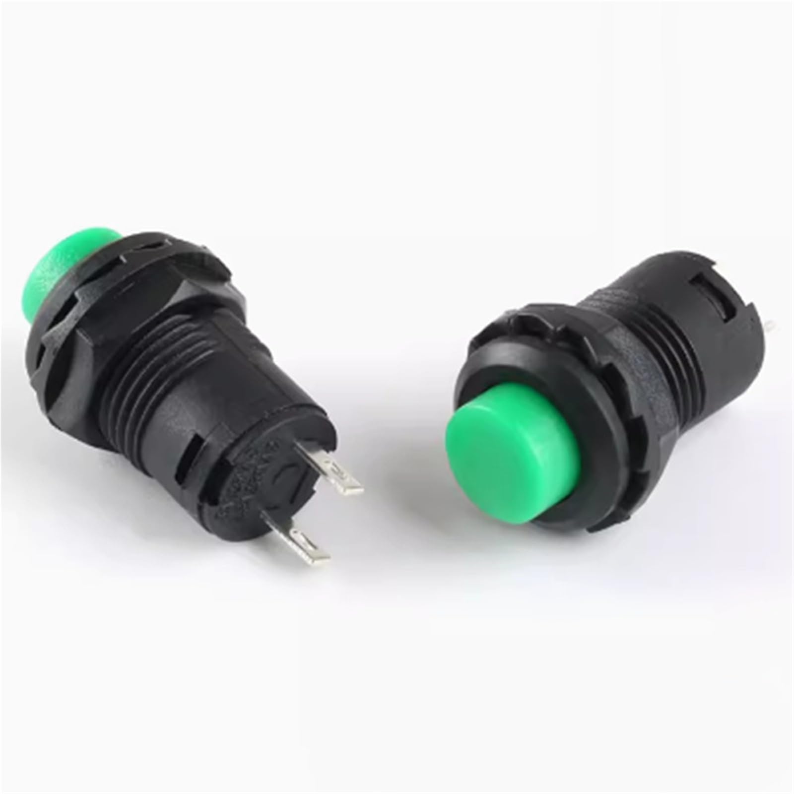 Interruptor de botón 12mm DS-428 verde push button locking switch 3A para paneles 3