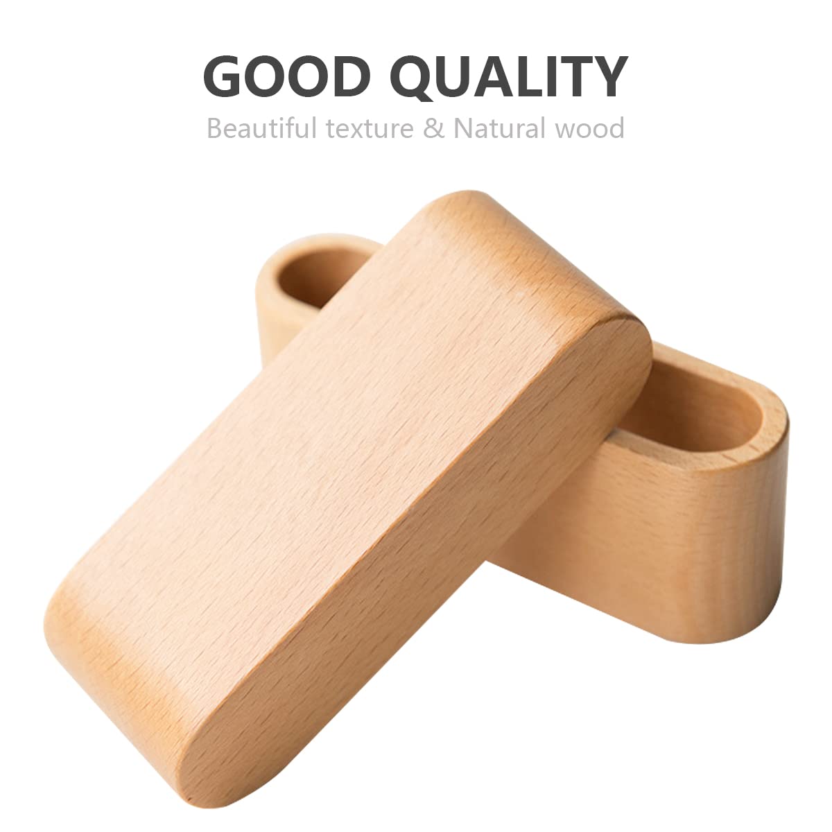 3 étuis à Cartes De Visite En Bois De Hêtre - Présentoir Bureau élégant 11x3x4 Cm - Pour Cartes Ou Petits Objets - 4